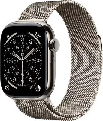 Montre connectée APPLE WATCH 46mm Tit Naturel Milan Serie 11 M/L Cellular