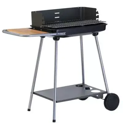 Barbecue charbon ESSENTIELB EBCA3 noir gris sur pieds, 37x23 cm