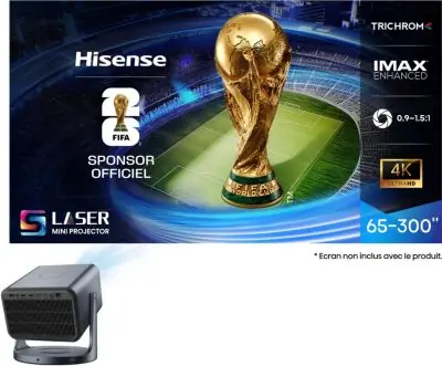 Vidéoprojecteur home cinéma HISENSE Laser TV Trichroma C2 PRO