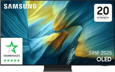 TV OLED SAMSUNG TQ55S95F sans reflet 4K AI 2025