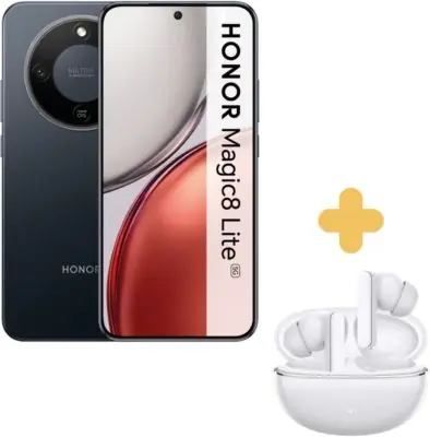 Smartphone HONOR Pack Magic8 Lite Noir 256Go + Earbuds X8i