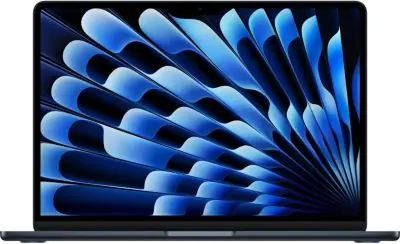Ordinateur Apple MACBOOK Air 13,6'' Puce M4 CPU 10 / GPU 8 coeurs Mémoire RAM 16Go Stockage 256Go SSD Retina Minuit
