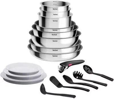 Batterie de cuisine TEFAL Cook Eat 17pcs Ingenio Inox Batterie de cuisine TEFAL Cook Eat 17pcs Ingenio Inox