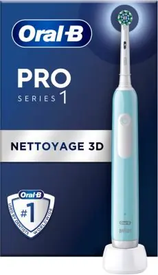 Brosse à dents électrique ORAL-B Pro 1 Bleue Cross Action + 1 brossette