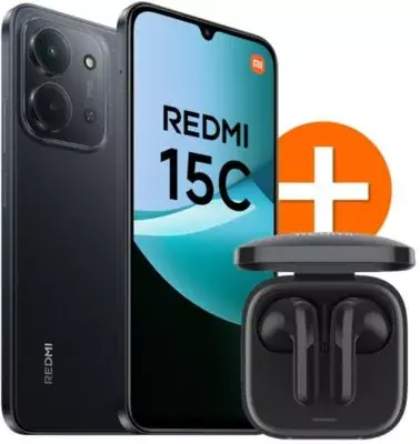 Smartphone XIAOMI Pack Redmi 15C 256Go Noir 4G + Buds 6 Active Smartphone XIAOMI Pack Redmi 15C 256Go Noir 4G + Buds 6 Active