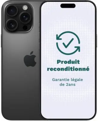 Smartphone APPLE iPhone 16 Pro Max Titane Noir 256Go Smartphone APPLE iPhone 16 Pro Max Titane Noir 256Go