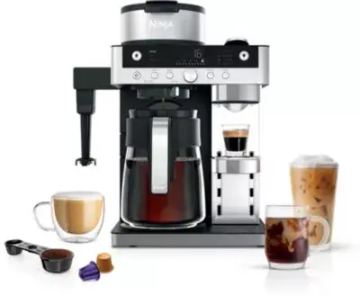 Cafetière filtre et capsules NINJA avec mousseur intégré CFN803EU