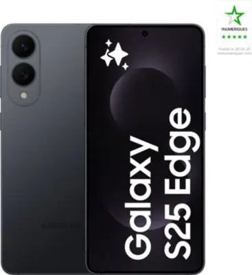 Smartphone SAMSUNG Galaxy S25Edge 256Go Noir Batterie Neuve Smartphone SAMSUNG Galaxy S25Edge 256Go Noir Batterie Neuve