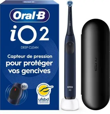 Brosse à dents électrique ORAL-B iO2 Marine Blue Deep Clean + Travel Case Brosse à dents électrique ORAL-B iO2 Marine Blue Deep Clean + Travel Case
