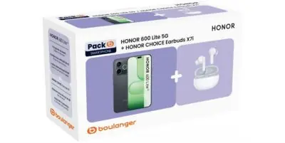 Honor - Smartphone Pack 600 Lite 5g 256 Go + Choice Earbuds X7i Blanc Honor - Smartphone Pack 600 Lite 5g 256 Go + Choice Earbuds X7i Blanc