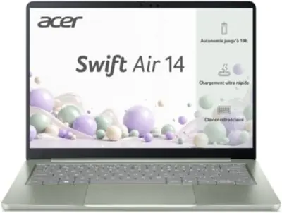 Acer - Ordinateur Portable Swift Air Sfa14-I31-59jg 14" Intel Core 5 320 8 Go Ram Ddr5 Ssd 512 Go Acer - Ordinateur Portable Swift Air Sfa14-I31-59jg 14" Intel Core 5 320 8 Go Ram Ddr5 Ssd 512 Go