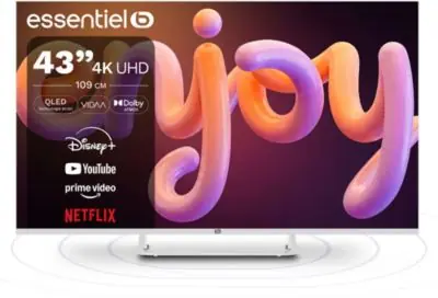 Essentielb - Tv Qled 43qled306w 43" (109 Cm) 4k - Smart Tv, Coloris Blanc