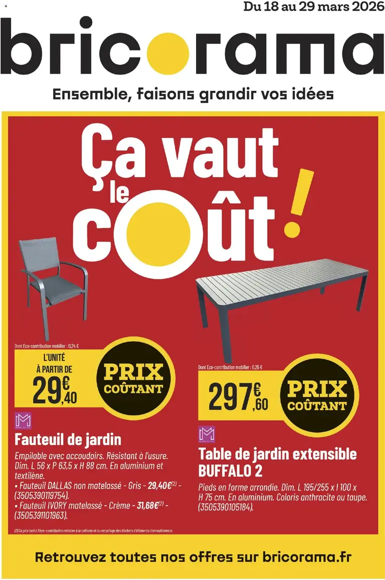 Bricorama catalogue 18/03/2026 - nouveau prospectus