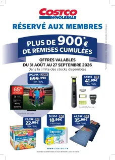 catalogue Costco du 31 août 2026