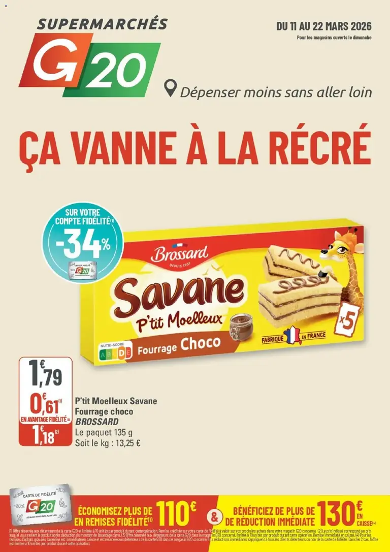 G20 Supermarchés catalogue 11/03/2026 - nouveau prospectus