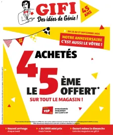 catalogue GiFi du 18 septembre 2026