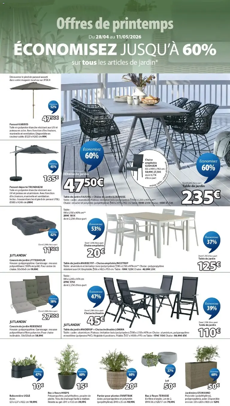 Jysk catalogue 28/04/2026 - nouveau prospectus