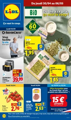 Catalogue LIDL à venir 30/04/2026