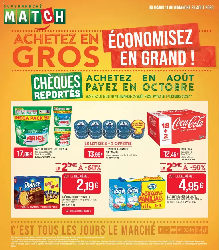 Match Supermarché catalogue 11/08/2026 - nouveau prospectus catalogue Match Supermarché du 11 août 2026
