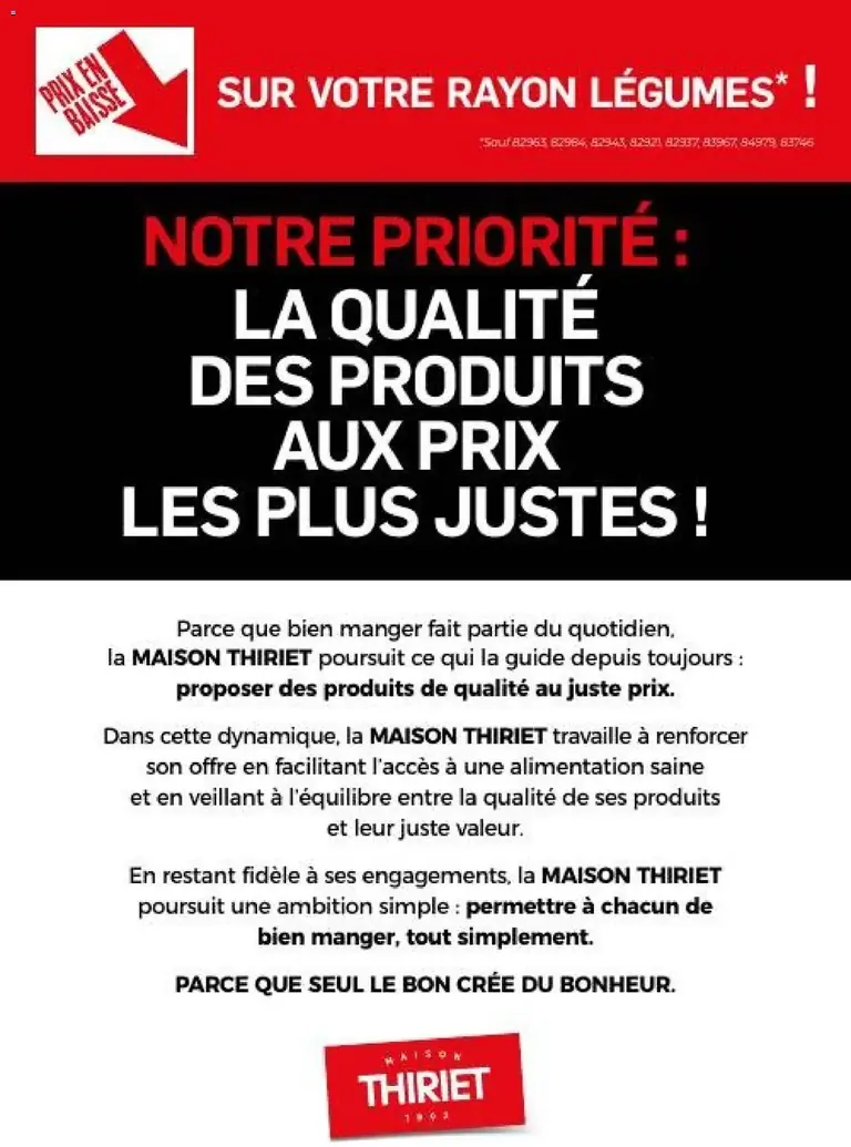 Thiriet catalogue 01/03/2026 - nouveau prospectus
