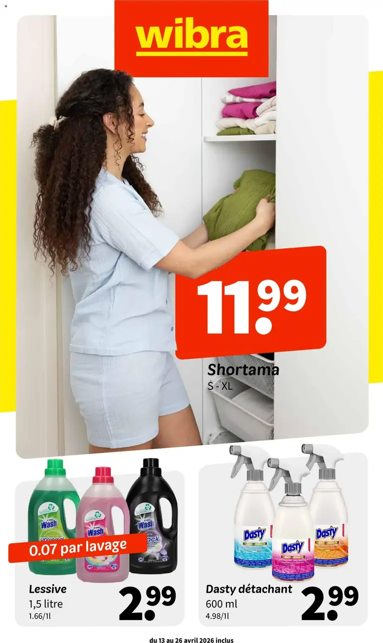 Wibra catalogue 13/04/2026 - nouveau prospectus